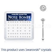 nb14cxsw 925 silver nose bones swarovski crystal