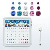 nbbxpbm silver nose bones w 1 4 1 5 2mm prong color crystals