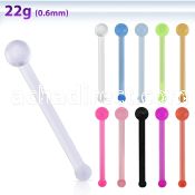 nbrta acrylic nose bone retainer, 20g w 1.5mm ball shaped tops