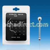 nbsvpk pack of silver nose bones with 1 5mm silver ball top