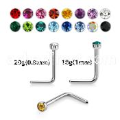 nlc 316l steel nose stud 2mm color