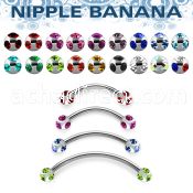 npbnmj4 surgical steel nipple banana 4mm