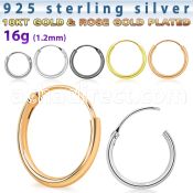 pho pair of silver hoop earrings size thickness 1 2mm