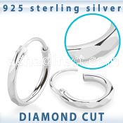 pholb pair hoop earrings round tube diamond cut