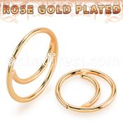 rssea20 rose gold plated silver seamless nose ring moon