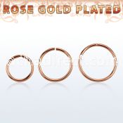 rssel20 925 sterling silver seamless ring w rose gold plating