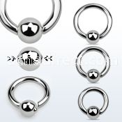 sbcr8 316l steel spring loaded ball closure ring 8g 8mm ball