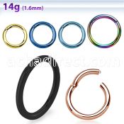 seght14 pvd plated 316l steel hinged segment ring 14g 1.6mm