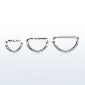 seld16 d shapped surgical steel seamless ring, 16g (1.2mm)