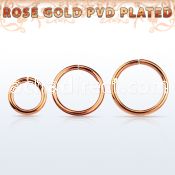seltt16 rose gold pvd plated surgical steel seamless ring