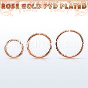 seltt20 rose gold pvd plated surgical steel seamless ring