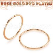 seltt22 rose gold pvd 316l steel seamless nose ring