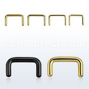 septa pvd 316l steel septum retainer in an inverted u shape