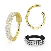 sgsh22t pvd steel hinged segment ring double line outward