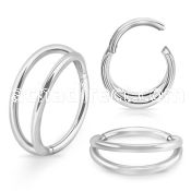 sgsh32 steel hinged segment ring 16g double rings