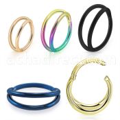 sgsh32t pvd plated steel hinged segment ring 16g double