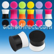 sidp 2 tone silicone double flared plug size 4mm 16mm