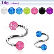 spbuv 316l steel spiral with acrylic uv reactive bubble balls