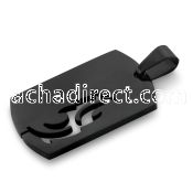 spdk14 black stainless steel pendant with laser cut tribal