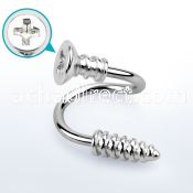spscw 316l steel spiral w cross screw top screw tip