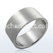 sr125m matte polished stainless steel wide band ring