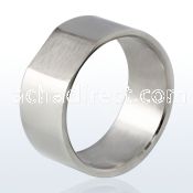 sr158 matte stainless steel engravable band ring with flat top