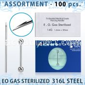 sset07 professional piercing kit steel tongue piercing needle