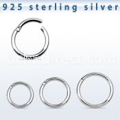 sterling silver hinged segment ring 16g