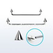 sudicn internal steel surface barbell w 2 3 to 4mm cones