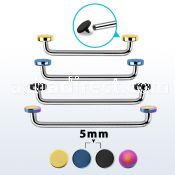 sudite5 internal steel surface barbell w 2 5mm pvd plated disks