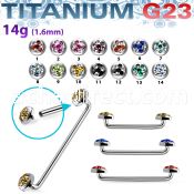 sudtaf5d internal steel surface barbell w 2 multi crystals tops