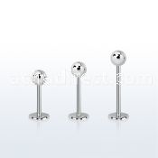 surgical steel labret 20g w a 3mm ball