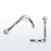 surgical steel nose screw, 20g w 2mm ball shaped top