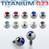tajb3 titanium g23 3mm jewel ball dermal anchor top part