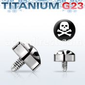talg1 titanium g23 dermal top w skull for dermal base plate