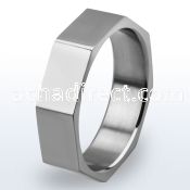 tir17 titanium g23 small ring with 8 faceted sides