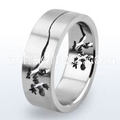 tir9 titanium ring with cut out lizard design