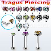tlbifrd steel internal tragus labret multi crystal top tristar