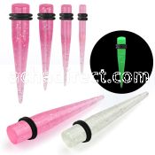 tpglr glitter taper on day glow taper at night w o ring
