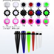 tpuvkr acrylic taper with fancy rubber o rings size 3 12mm