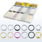 tranh1 tray w 580 pcs of assorted silver nose hoops