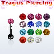 trgt7 anodized 316l steel tragus piercing w multicrystal ball
