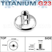 tsa6 titanium g23 dermal anchor base circular shape w 2 holes