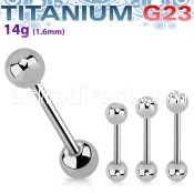 ubbbs titanium g23 barbell tongue bar with a 5mm ball