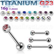 ubber91 titanium g23 helix barbell bezel set ball
