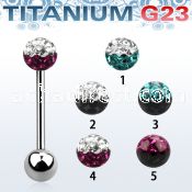 ubbfr5e titanium g23 barbell w 5mm 2 color ferido ball