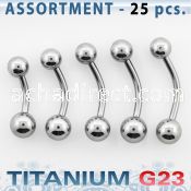 ublk195 bulk of titanium g23 belly bananas with 5 6mm balls