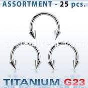 ublk23 bulk of titanium g23 circular barbell with 3mm cones