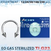 ublk475 sterilized titanium g23 circular barbell with 3mm cones