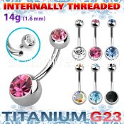 ubn2cgin g23 belly banana internally threaded jewel balls